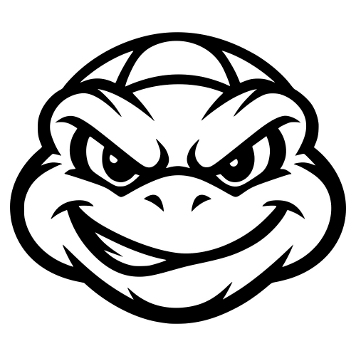Turtle Face Mascot - Digital File - XCS Friendly Digital My Custom Designs PDF