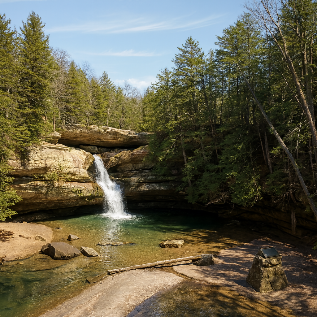 Cedar Falls - Hocking Hills State Park - Ohio United States - Rendered - Digital File Digital My Custom Designs PDF