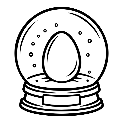 Egg Snow Globe - Digital File - XCS Friendly Digital My Custom Designs PDF
