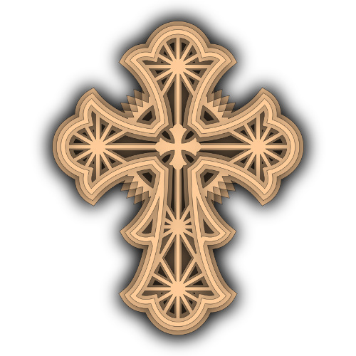 Mandala Cross - Layered Design Wall / Home Decor - Digital File Digital My Custom Designs SVG