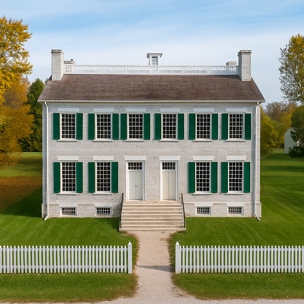 Centre Family Dwelling - Shaker Village of Pleasant Hill - Kentucky United States - Rendered - Digital File Digital My Custom Designs PDF