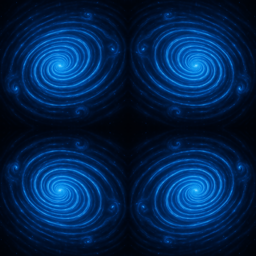 Space and Cosmic - Space Time Ripple Effects In Luminous Blue - Pattern - Digital file