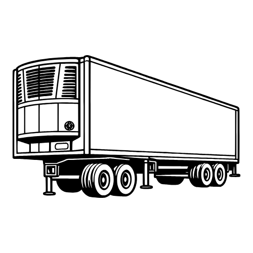 Refrigerated Trailer Sketch - Vector Graphics - Digital File Digital My Custom Designs PDF