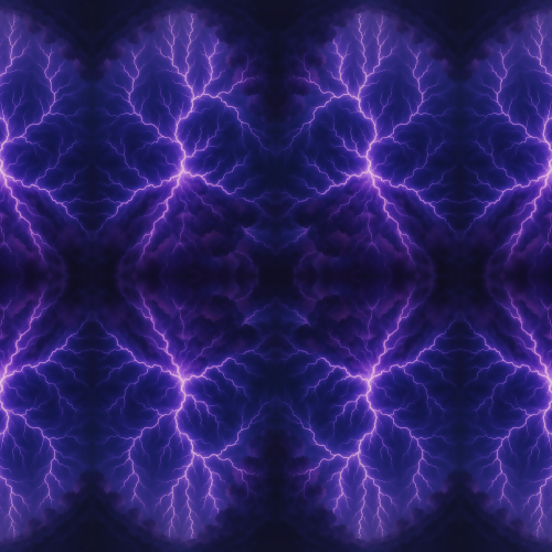 Nature and Landscape - Surreal Lightning Storms With Ultraviolet Forks - Pattern - Digital File Digital My Custom Designs PDF