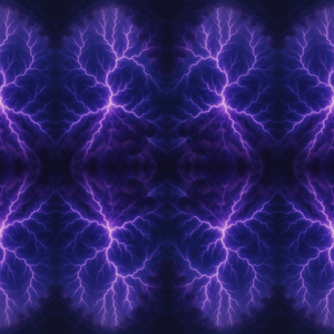 Nature and Landscape - Surreal Lightning Storms With Ultraviolet Forks - Pattern - Digital File