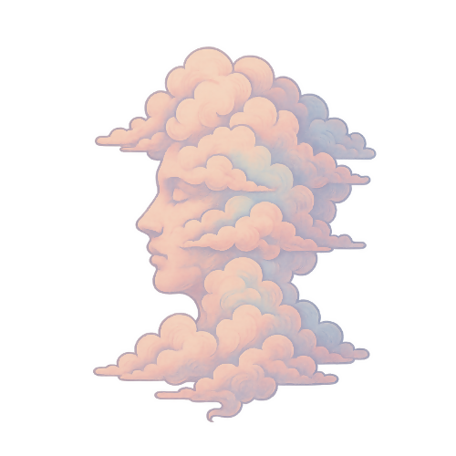 Art & Aesthetics Cloud Face - T Shirt Design - Digital File Digital My Custom Designs 300 DPI PNG