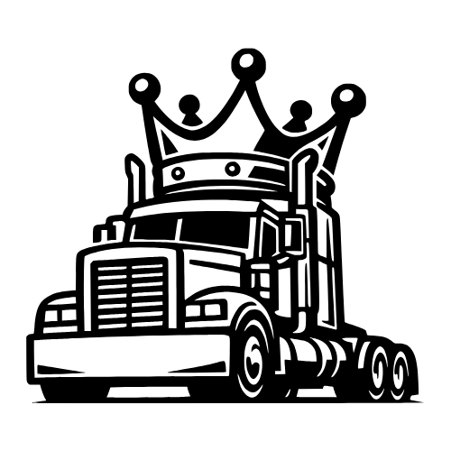 Truck with Crown Outline - Vector Graphics - Digital File Digital My Custom Designs PDF