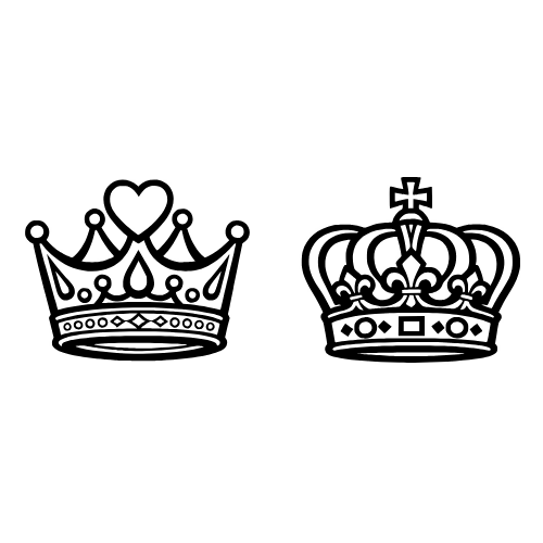 Bride and Groom Crowns - Digital File - XCS Friendly Digital My Custom Designs PDF
