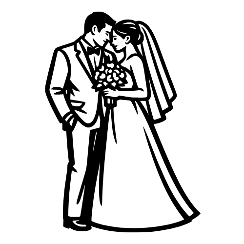 Bride and Groom Together - Digital File - XCS Friendly Digital My Custom Designs PDF