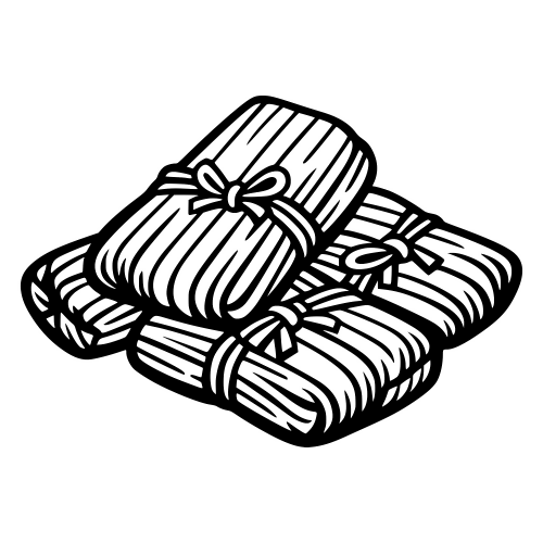 Tamales Wrapped Sketch - Digital File - XCS Friendly