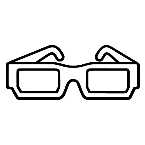 3D Glasses Sketch - Vector Graphics - Digital File