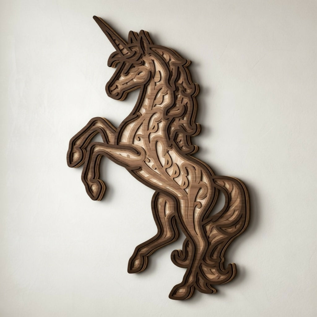 Unicorn - Layered Line Designs - Digital File Digital My Custom Designs