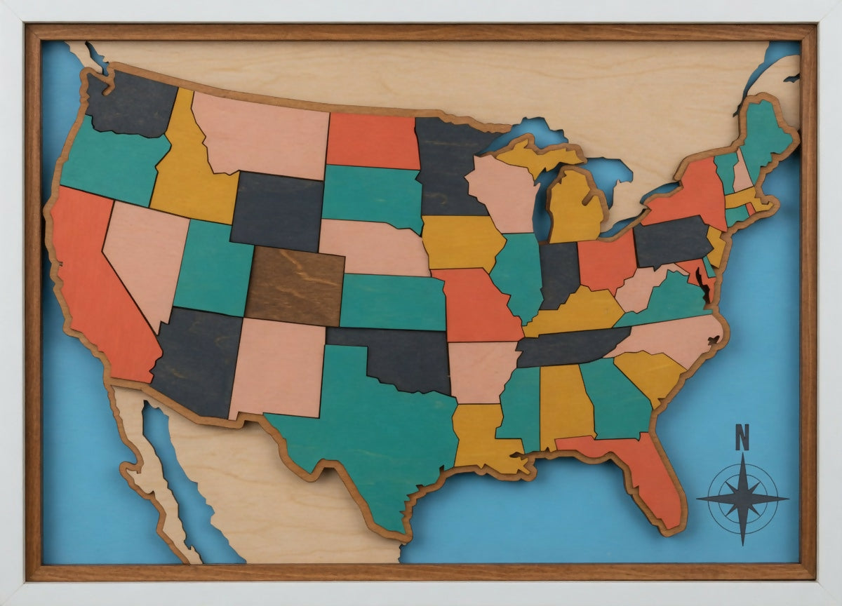 United States - Puzzles - Laser & Color Print - Digital File Digital My Custom Designs