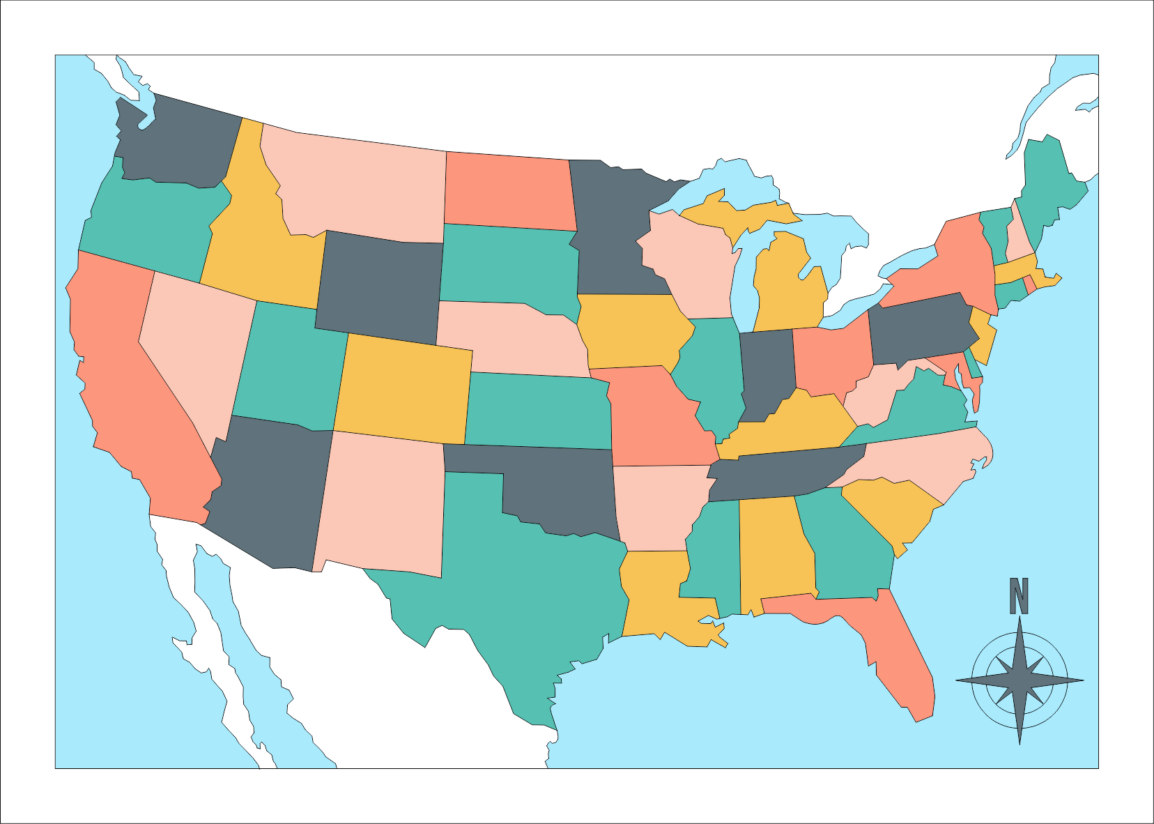 United States - Puzzles - Laser & Color Print - Digital File Digital My Custom Designs