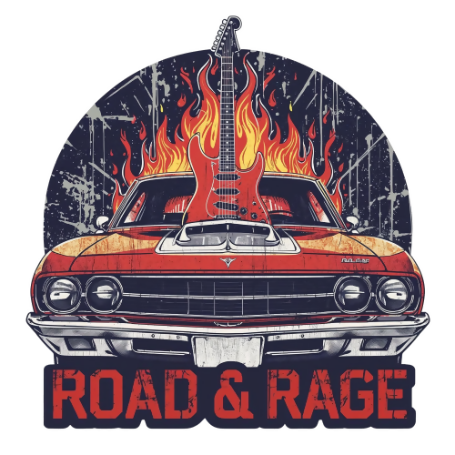 Urban Grunge Retro - Road & Rage - T Shirt Design - Digital File Digital My Custom Designs 300 DPI PNG