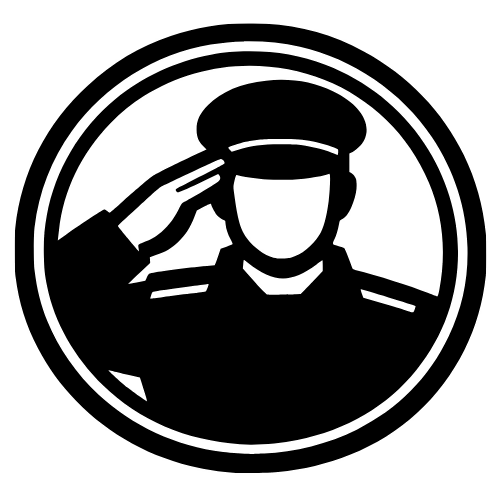 Salute Badge Outline - Digital File - XCS Friendly