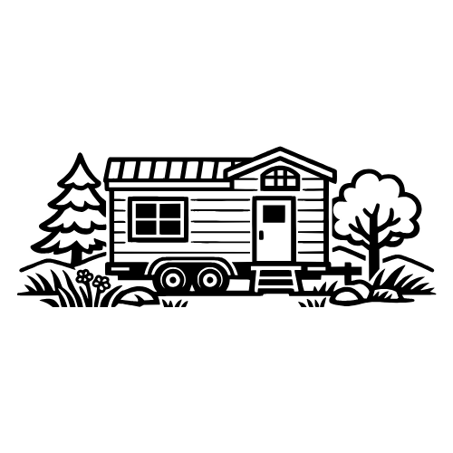 Tiny Home Parked in Meadow - Vector Graphics - Digital File Digital My Custom Designs PDF