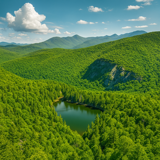 Giant's Washbowl and the Nubble Cliff - Giant Mountain Wilderness - New York United States - Rendered - Digital File