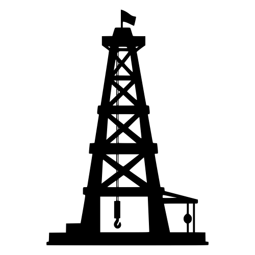 Derrick Tower Silhouette - Vector Graphics - Digital File Digital My Custom Designs PDF