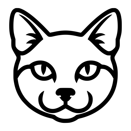 Bombay Black Face Outline - Digital File - XCS Friendly Digital My Custom Designs PDF