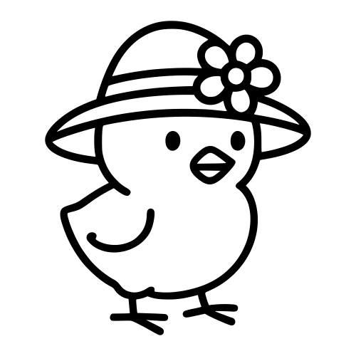 Chick In Easter Hat - Digital File - XCS Friendly Digital My Custom Designs PDF