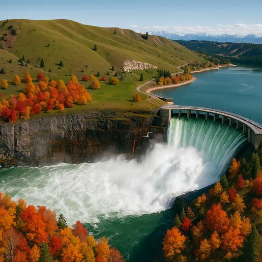 Séliš Ksanka Ql̓ispé Dam - Flathead River - Montana United States - Rendered - Digital File Digital My Custom Designs PDF