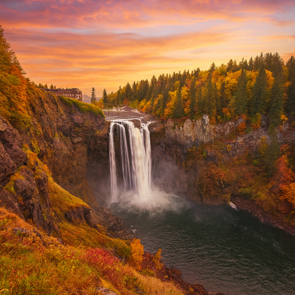 Snoqualmie Falls - Washington United States - Rendered - Digital File Digital My Custom Designs PDF