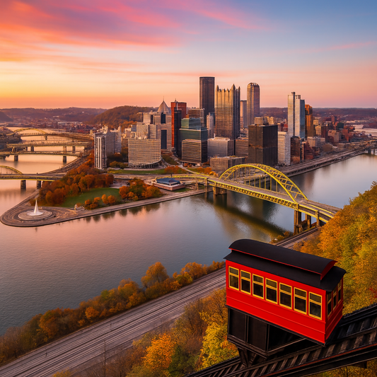 Duquesne Incline - Pennsylvania United States - Rendered - Digital File Digital My Custom Designs PDF