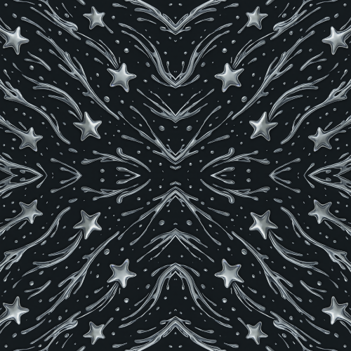 Space and Cosmic - Liquid Metal Shooting Stars - Pattern - Digital file