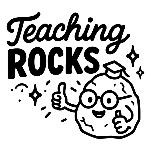Funny Teaching Rocks Phrase - Digital File - XCS Friendly Digital My Custom Designs PNG
