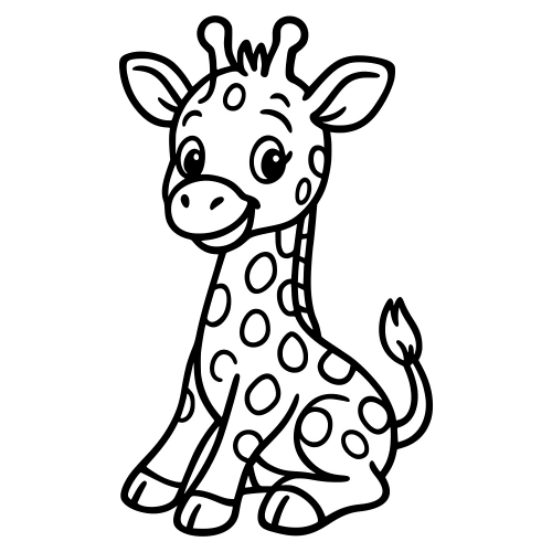 Cartoon Giraffe Calf - DIgital File - XCS Friendly Digital My Custom Designs PDF