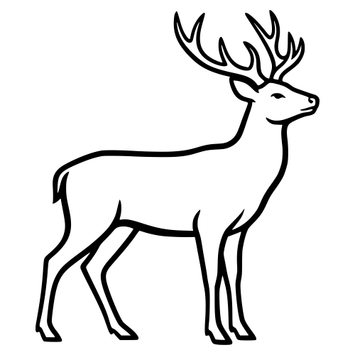 Deer Outline - Digital File - XCS Friendly Digital My Custom Designs PDF