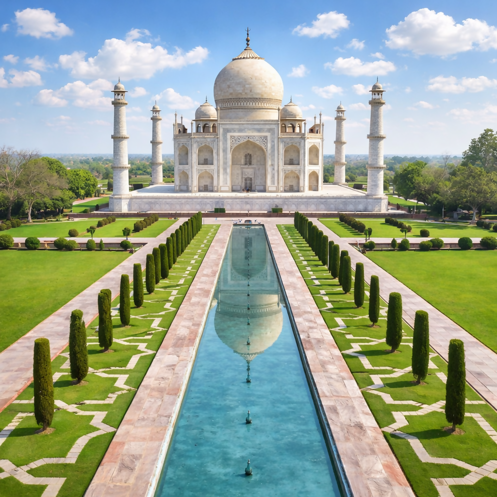 Taj Mahal - Agra India - Asia - Rendered - Digital File Digital My Custom Designs PDF