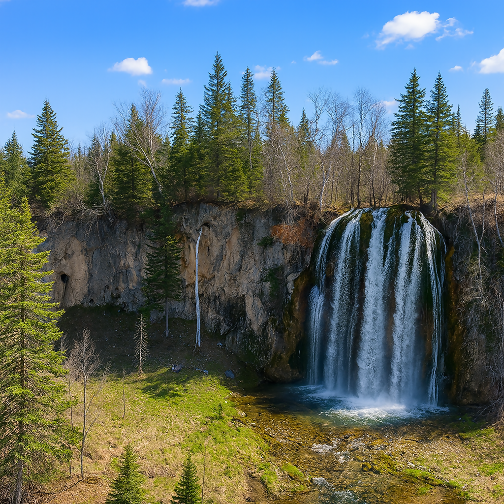 Spearfish Falls - Spearfish Canyon - South Dakota United States - Rendered - Digital File Digital My Custom Designs PDF