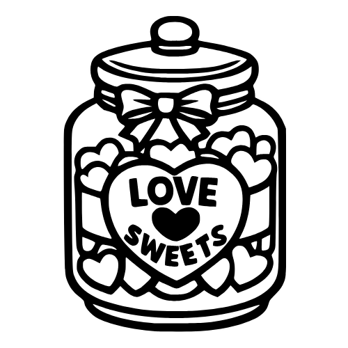 Valentine Candy Jar - Digital File - XCS Firnedly Digital My Custom Designs PDF