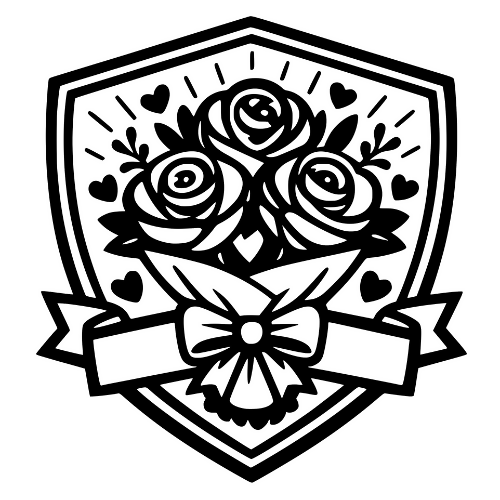 Valentine’s Bouquet Badge - Digital File - XCS Friendly Digital My Custom Designs PDF