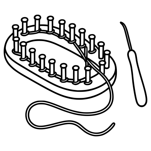Knitting Loom Outline - Digital File - XCS Friendly Digital My Custom Designs PDF