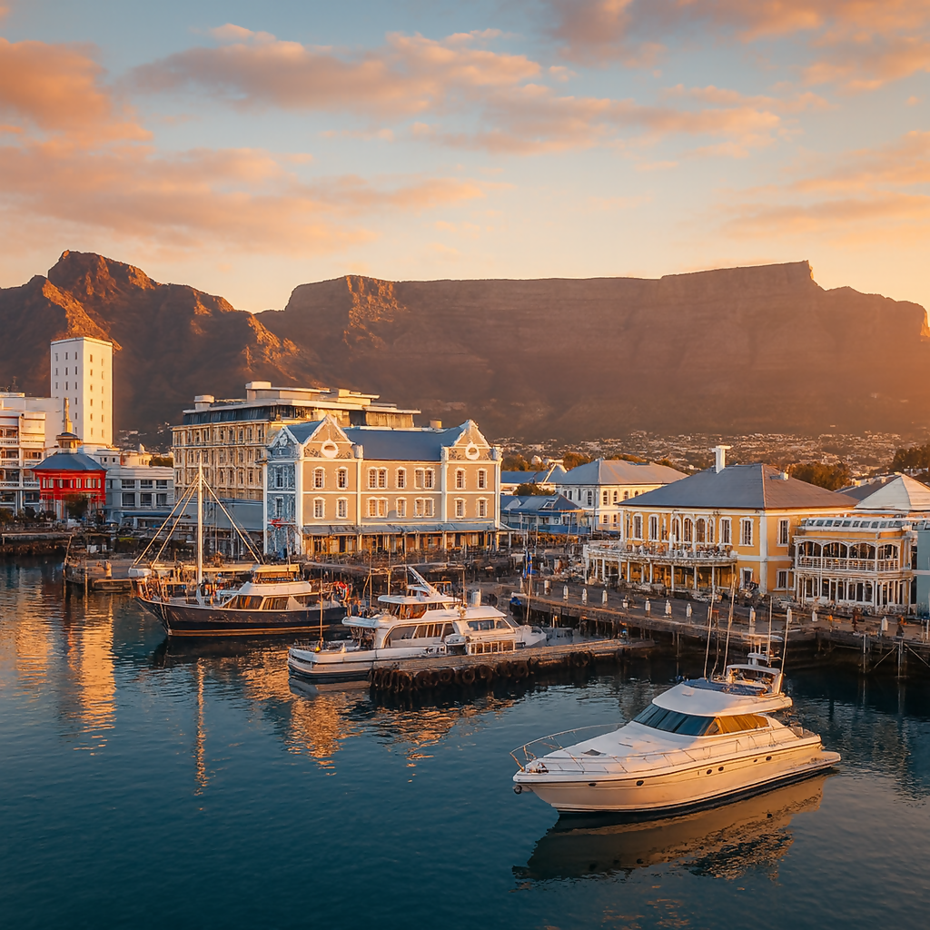 Victoria & Alfred Waterfront - Cape Town South Africa - Africa - Rendered - Digital File Digital My Custom Designs PDF