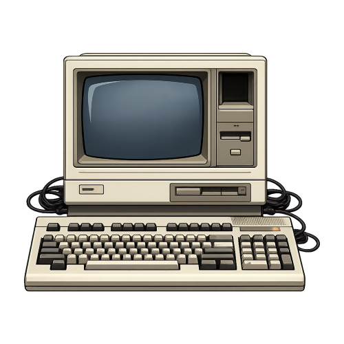 Vintage 90s Computer - Pop Culture & Fandom - T Shirt Designs - Digital File Digital My Custom Designs 300 DPI PNG