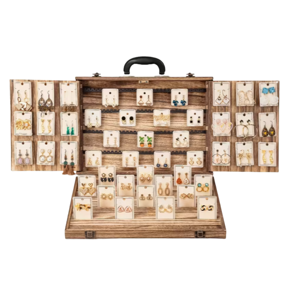 Vintage Wooden Jewelry Display Case - Seller Supplies My Custom Designs
