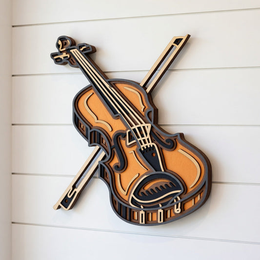 Violon - Layered Line Designs - Vehicle - Digital File - ZIP File - Digital