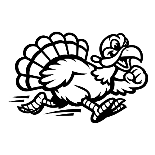 Cartoon Turkey Running - Vector Graphics - Digital File Digital My Custom Designs PDF