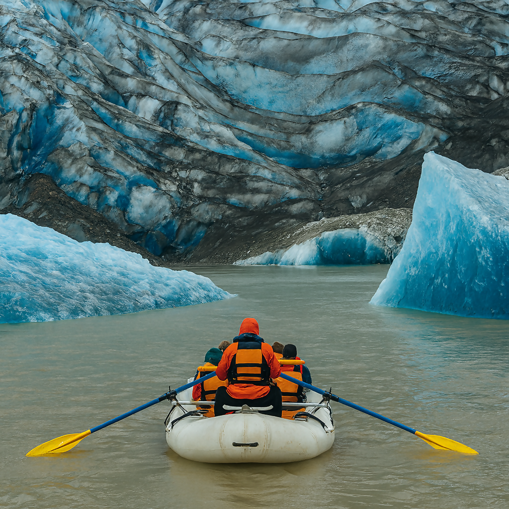 Canoe Adventure Mendenhall Glacier - Alaska United States - Rendered - Digital File Digital My Custom Designs PDF