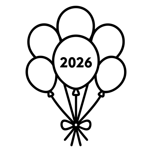 Balloon Boquet with 2026 - Digital File - XCS Friendly Digital My Custom Designs PDF