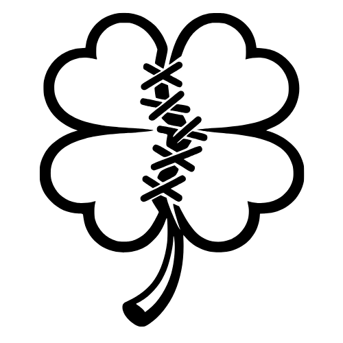 Broken Clover with Stitched Repair - Digital File - XCS Friendly Digital My Custom Designs PDF