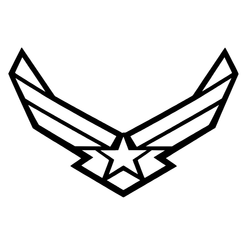 Air Force Wings Outline - Digital File - XCS Friendly
