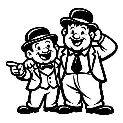 Cartoon Acting Duo - Vector Graphics - Digital File Digital My Custom Designs PDF