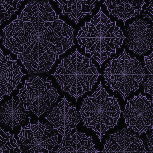 Holiday and Seasonal - Gothic Spiderweb Mandalas With Glowing Violet Edges - Pattern - Digital File Digital My Custom Designs PDF