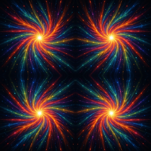 Space and Cosmic - Radiant Nova Explosions In Prismatic Spirals - Pattern - Digital file