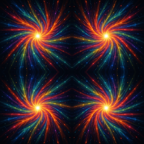 Space and Cosmic - Radiant Nova Explosions In Prismatic Spirals - Pattern - Digital file Digital My Custom Designs PDF